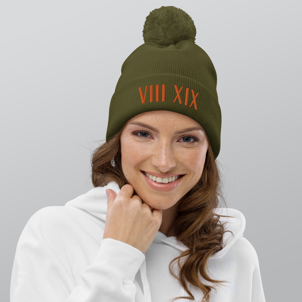VIII XIX Pom pom Beanie – 819 Clothing & Apparel